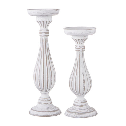 Distressed Candle Holder - Set of 2