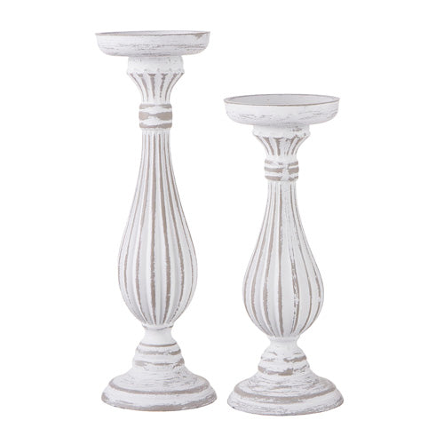 Distressed Candle Holder - Set of 2