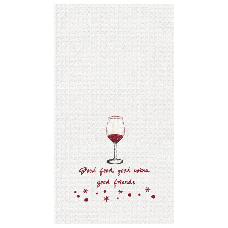 Good Food, Wine, Friends Towel