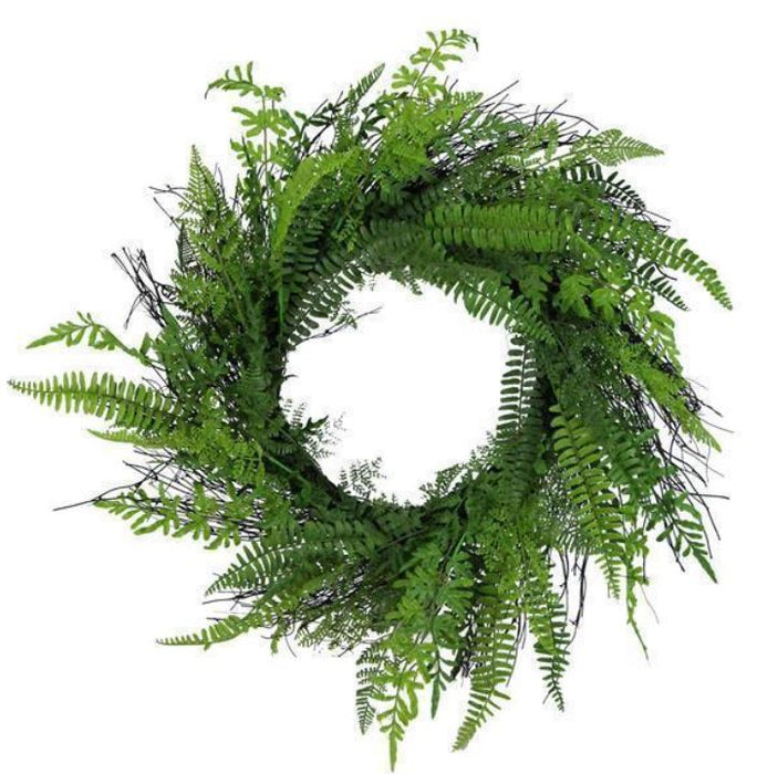 Mixed Fern Wreath - 24"