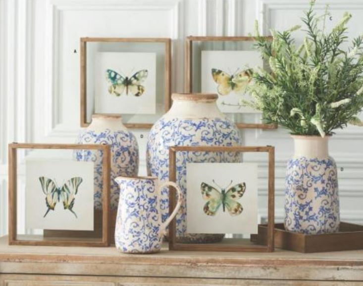 Vintage Blue and White Ceramic Vases - 4 Styles