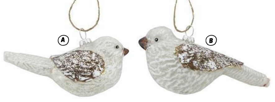 Glass Bird Ornaments - 2 Options