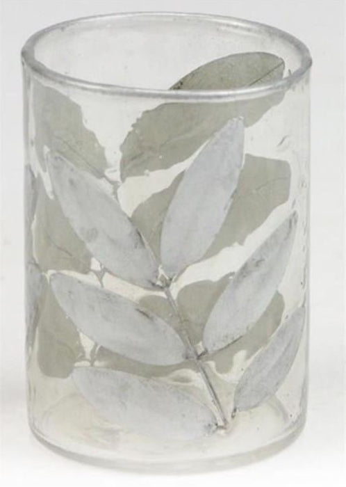 Glass Leaf Votive Holder