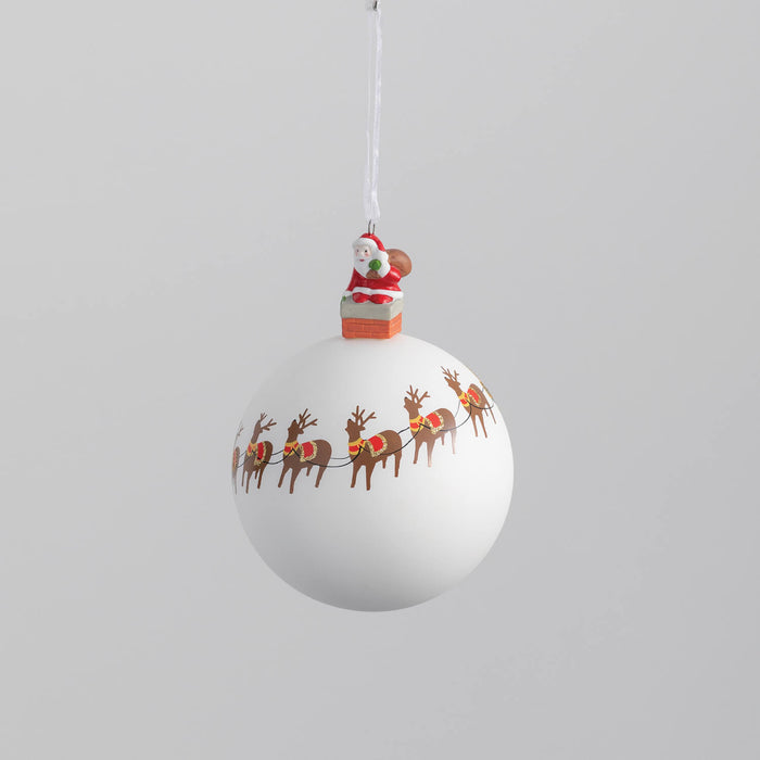 Santa Reindeer Ornament