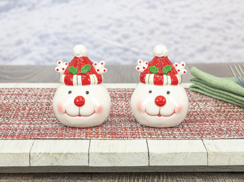 Holly Hat Reindeer Salt and Pepper Set