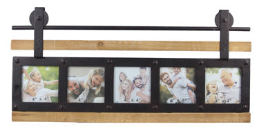 Photo Frames with Barn Door Look Hanger
