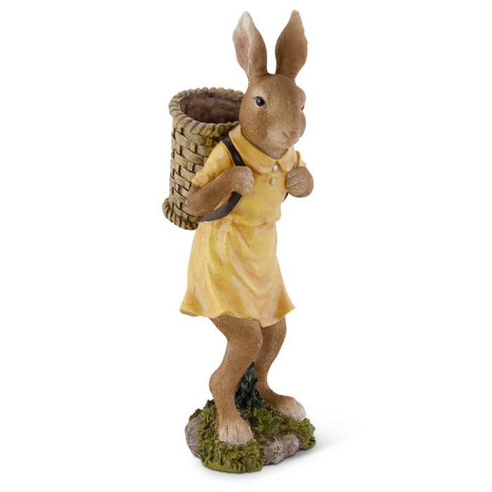Resin Girl Bunny w/Basket Backpack