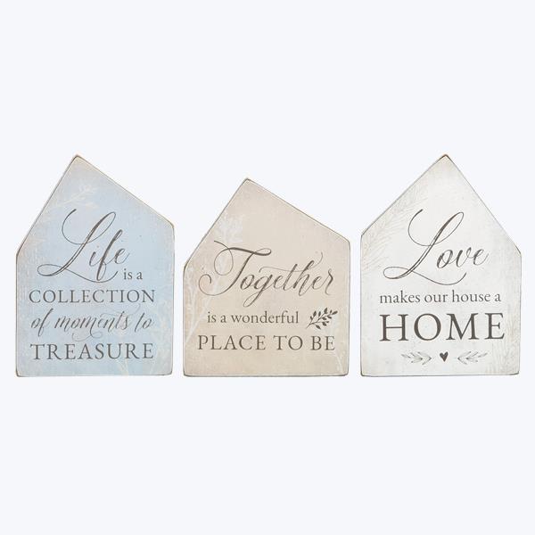 Wood Tabletop Home Sign - 3 Styles