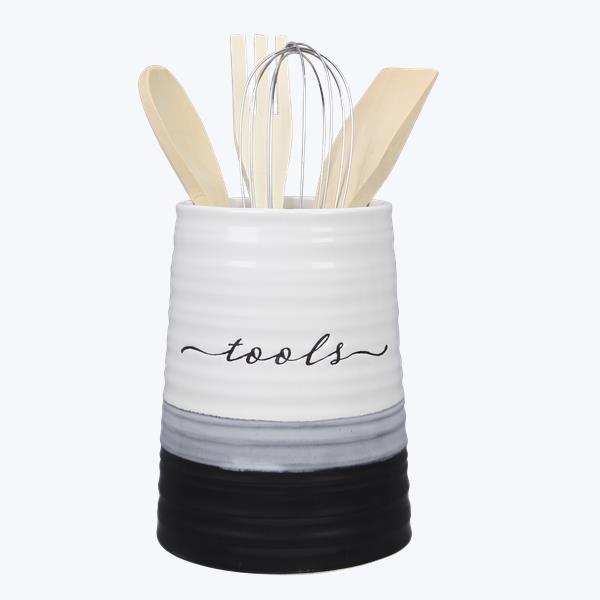 Rustic Modern Utensil Holder with Tools