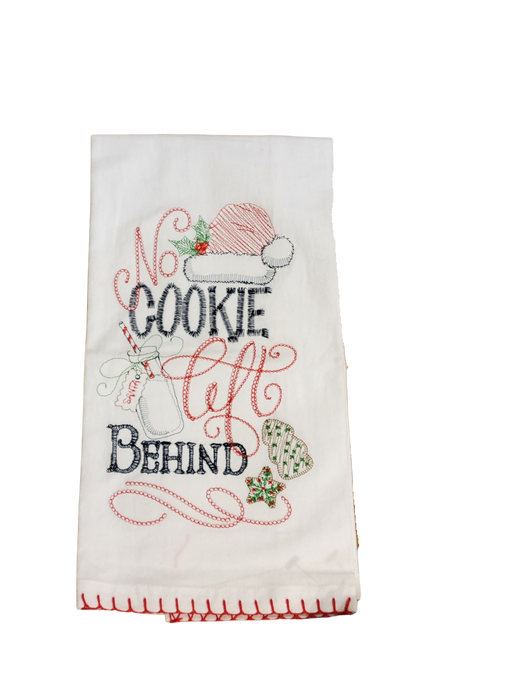 No Cookie Left Behind Embroidered Flour Sack Towel