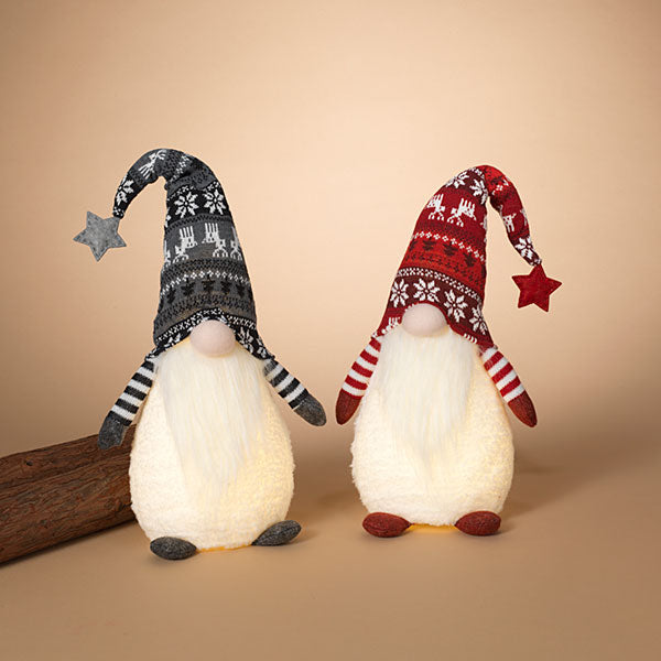 Plush Light Up Gnomes- 2 Colors