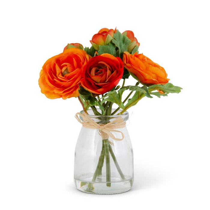 Ranunculus Bouquet in Glass Jar - 3 Options