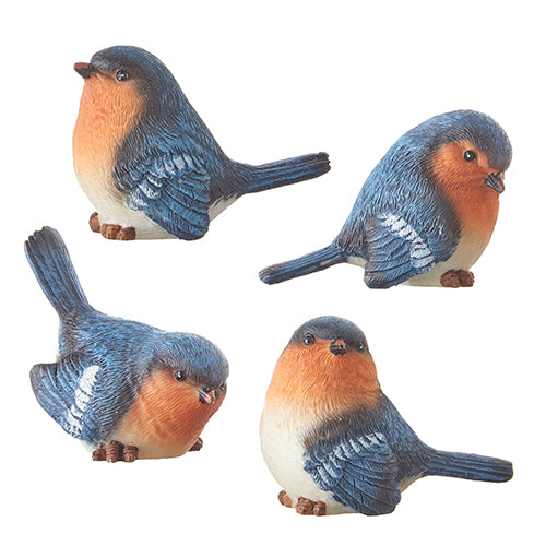 Blue Peach Birds - 4 Styles