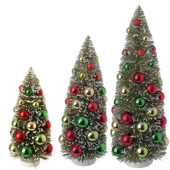 Bottle Brush Tree - Set of 3