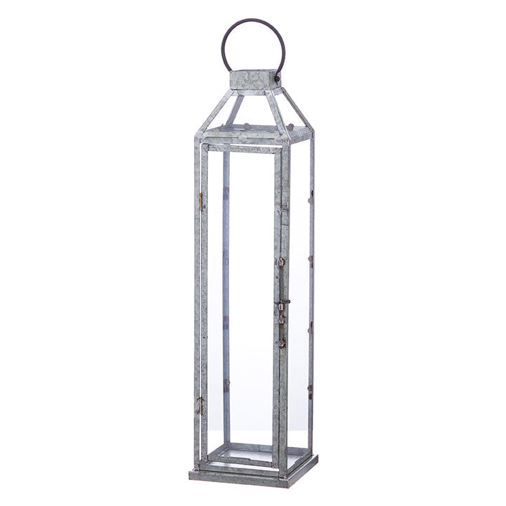 Grey Metal Lanterns - 32.5"