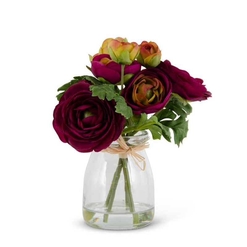 Ranunculus Bouquet in Glass Jar - 3 Options