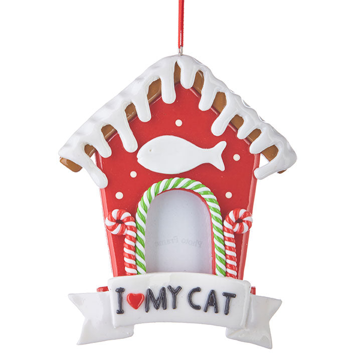 GingerBread Cat House Ornament