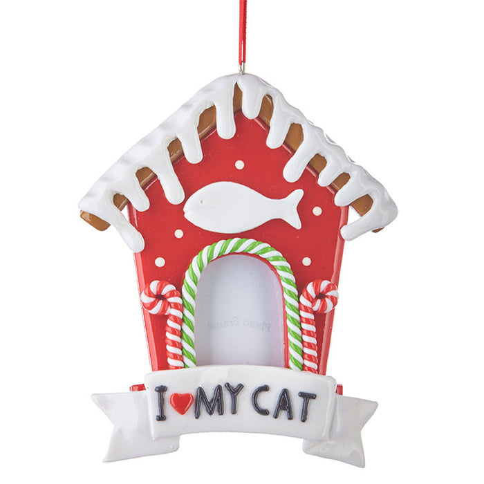 GingerBread Cat House Ornament