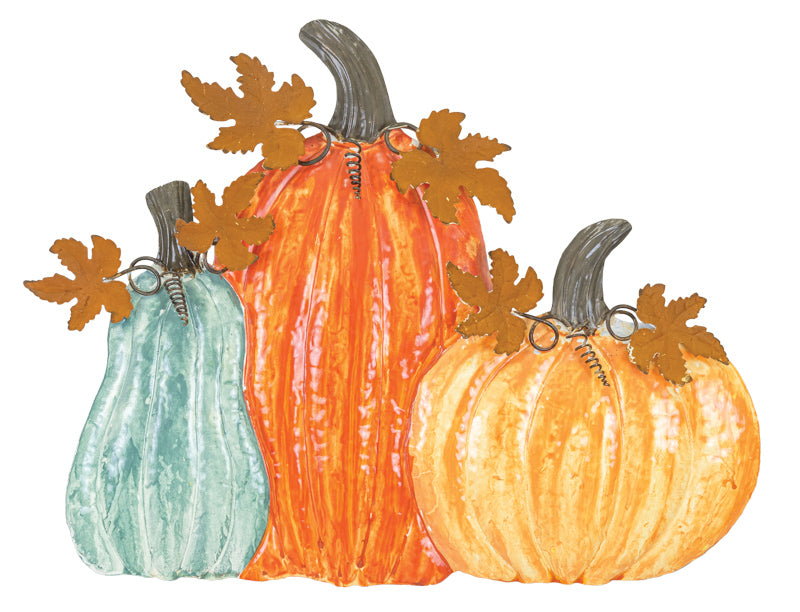 Fall Hues Metal Pumpkin Hanger