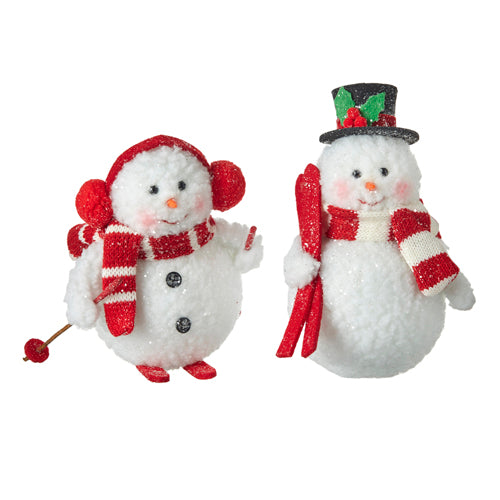 Skiing Snowman Ornament - 2 Options