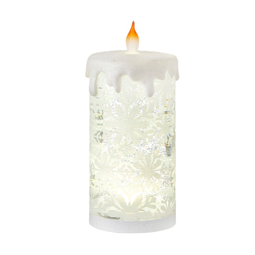 Candle with Snowflakes lighted Water Lantern