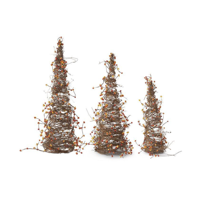 Bittersweet Twig Base Cone Trees - 4 Options