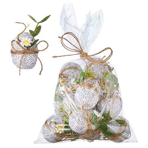 Bag of Book Print Wrapped Eggs