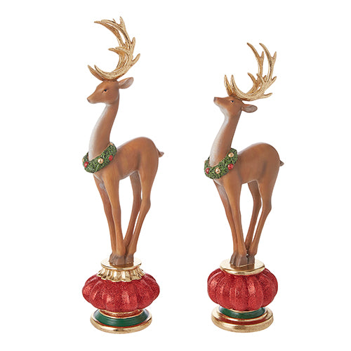 Reindeer On Stand- Set of 2