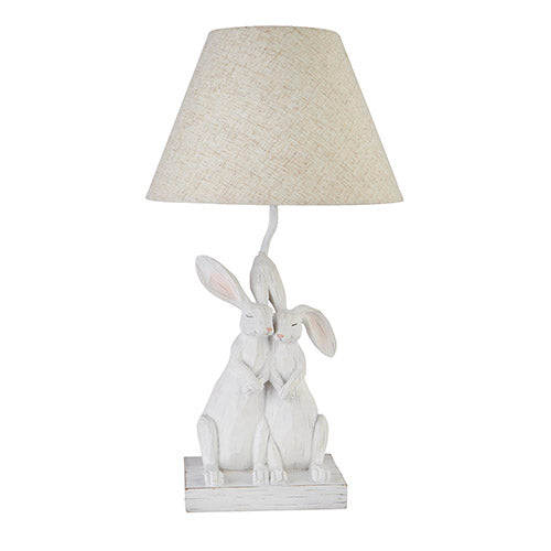 Rabbit Couple Lamp with Shade