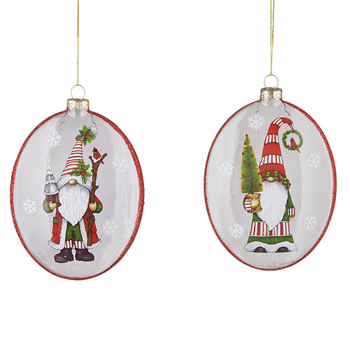 Gnome Oval Disc Ornament
