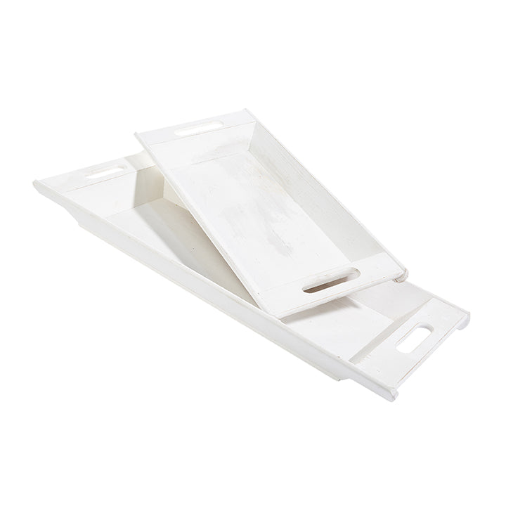 Whitewash Dough Bowl Trays - 3 Options