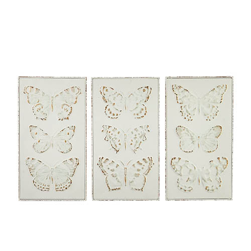 Butterfly Embossed Metal Wall Art - 4 Options