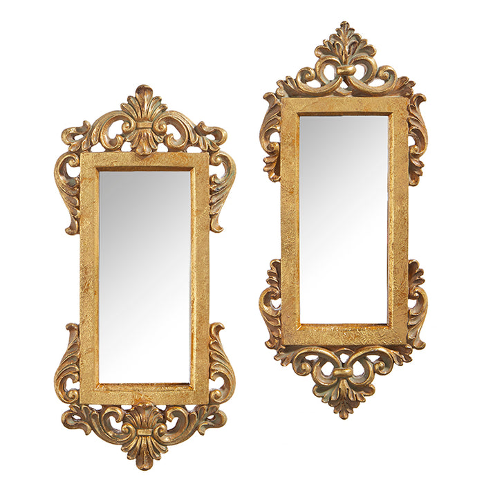 Vintage Gold Leaf Rectangle Mirror - 2 Options