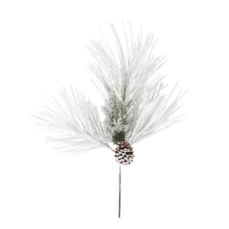 Snowy Mixed Pine w/Pinecones Spray