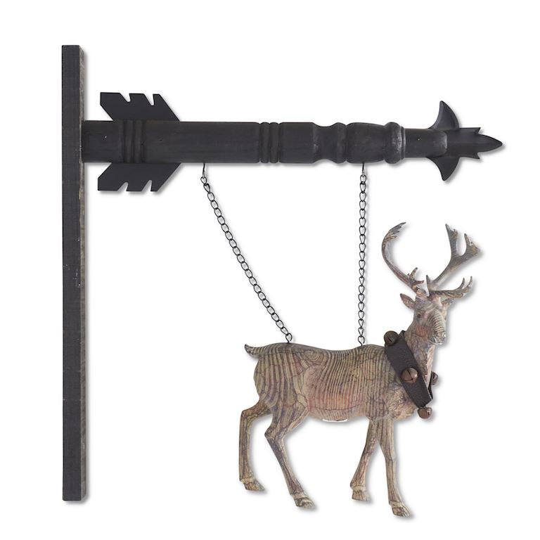 Carved Reindeer w/Bell Collar Arrow Replacement