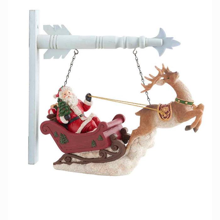 Santa Riding Sleigh with Deer Arrow Replacement