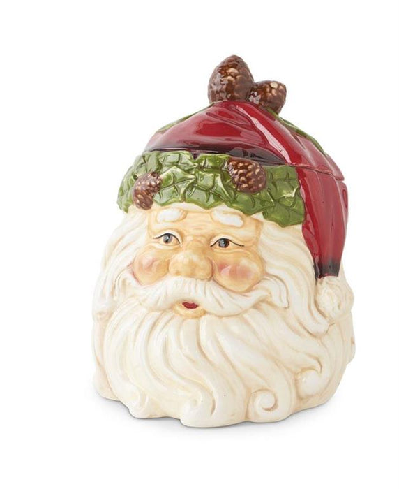 Santa Face Ceramic Cookie Jar