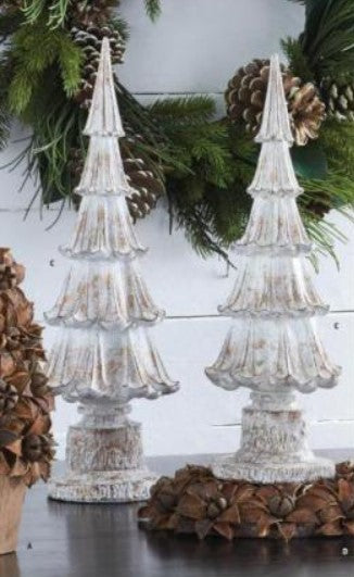 Whitewash Trees on Pedestal