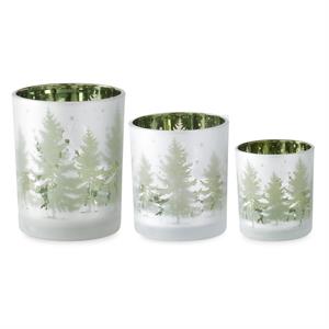 Frosted Glass w/Green Interior Deer - 3 Sizes