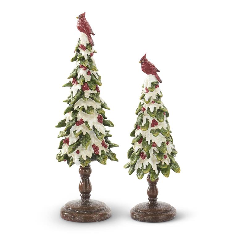 Glittered Snow Covered Holly Tree