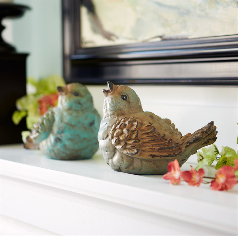 Teal Brown Birds -