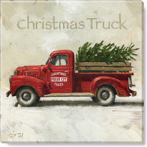 Christmas Truck Giclee Wall Art
