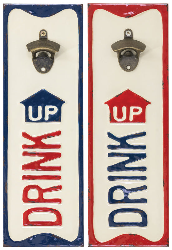 Drink Up Bottle Opener Signs - 2 Options