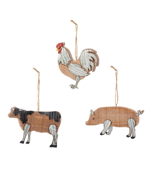 Farm Animal Ornament - 3 Styles