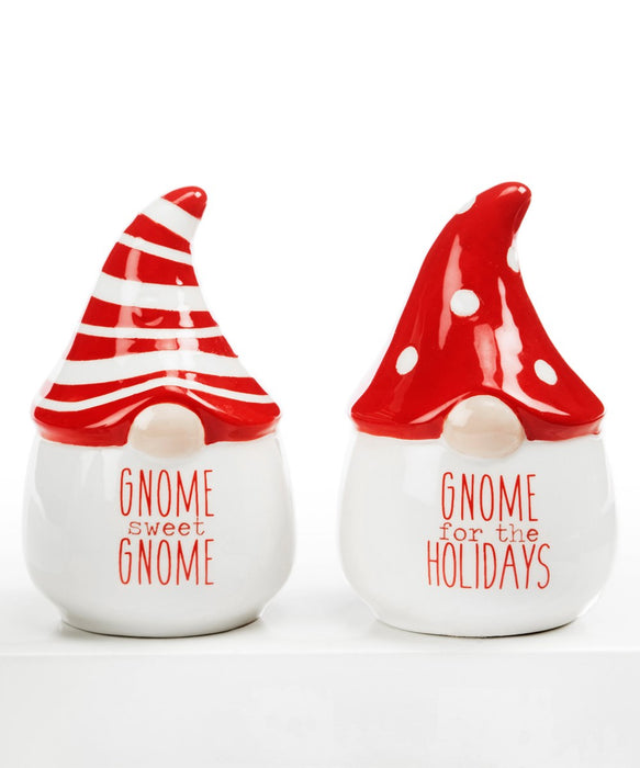 Gnome Salt & Pepper Shakers with Sentiment