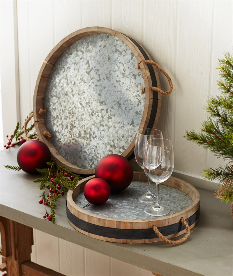 Wine Barrel Tray - 2 Sizes