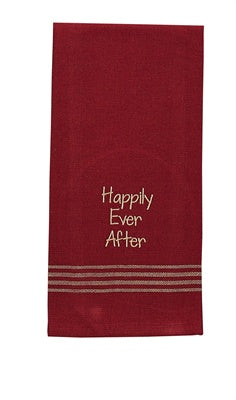 Happily Ever After Embroidered Dishtowel
