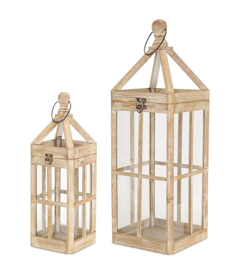 Natural Whitewashed Lantern - 3 Options