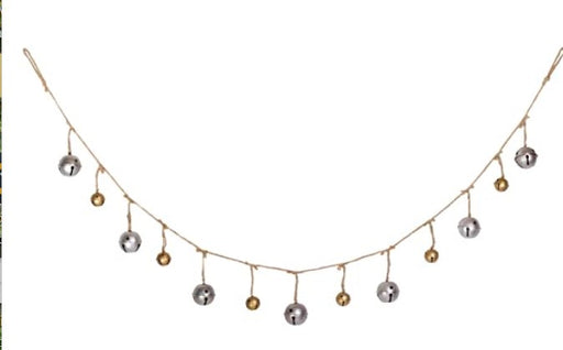 Decorative string with small balls on a white background