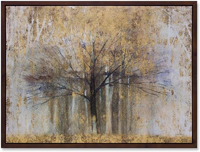 Canvas  Tree Landscape Canvas with Black and Yellow Finish